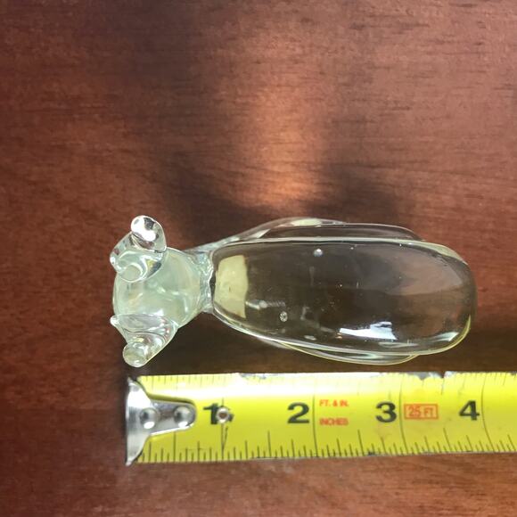 Bundle Of 2 VTG Animal Clear Art Glass Pieces Swan & Snail Napcoware Paperweight - Picture 7 of 12